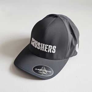 NWOT Crushers GC Team Golf Hat Flexfit Delta Charcoal Gray White Cap Size S/M